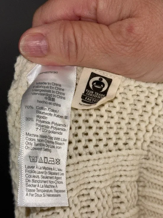 Madewell Cream Knit Sleeveless Sweater Vest medium - Picture 6 of 7